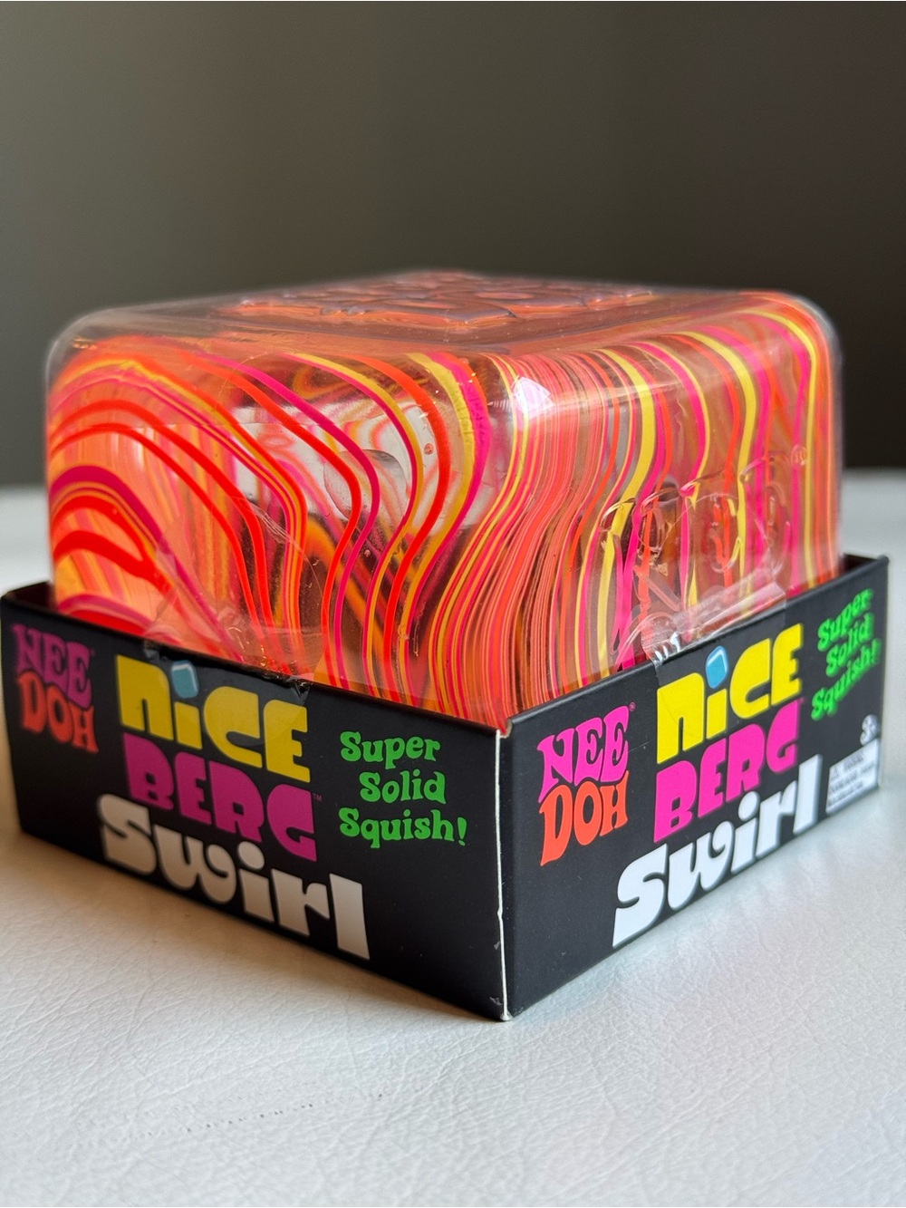 NeeDoh Nice Berg Swirl ORANGE Squishy Squeeze Fidget Toy New SHIPS TODAY! - Picture 2 of 7